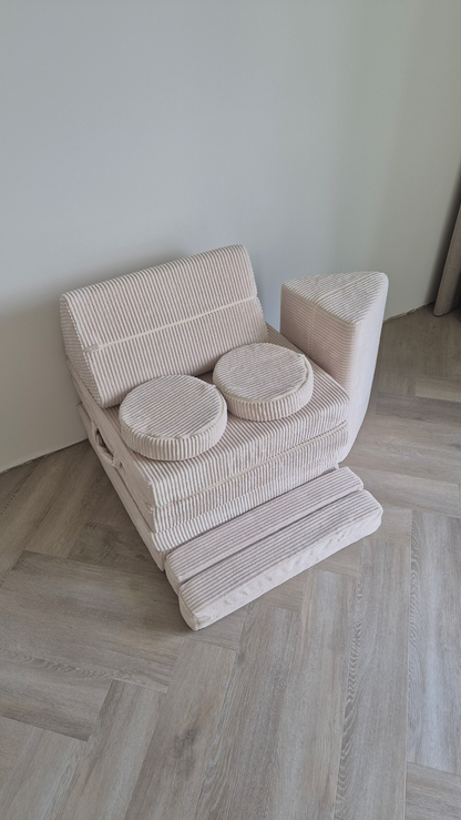 Vaikiška moduline sofa  MODUL2 smėlinės spalvos 