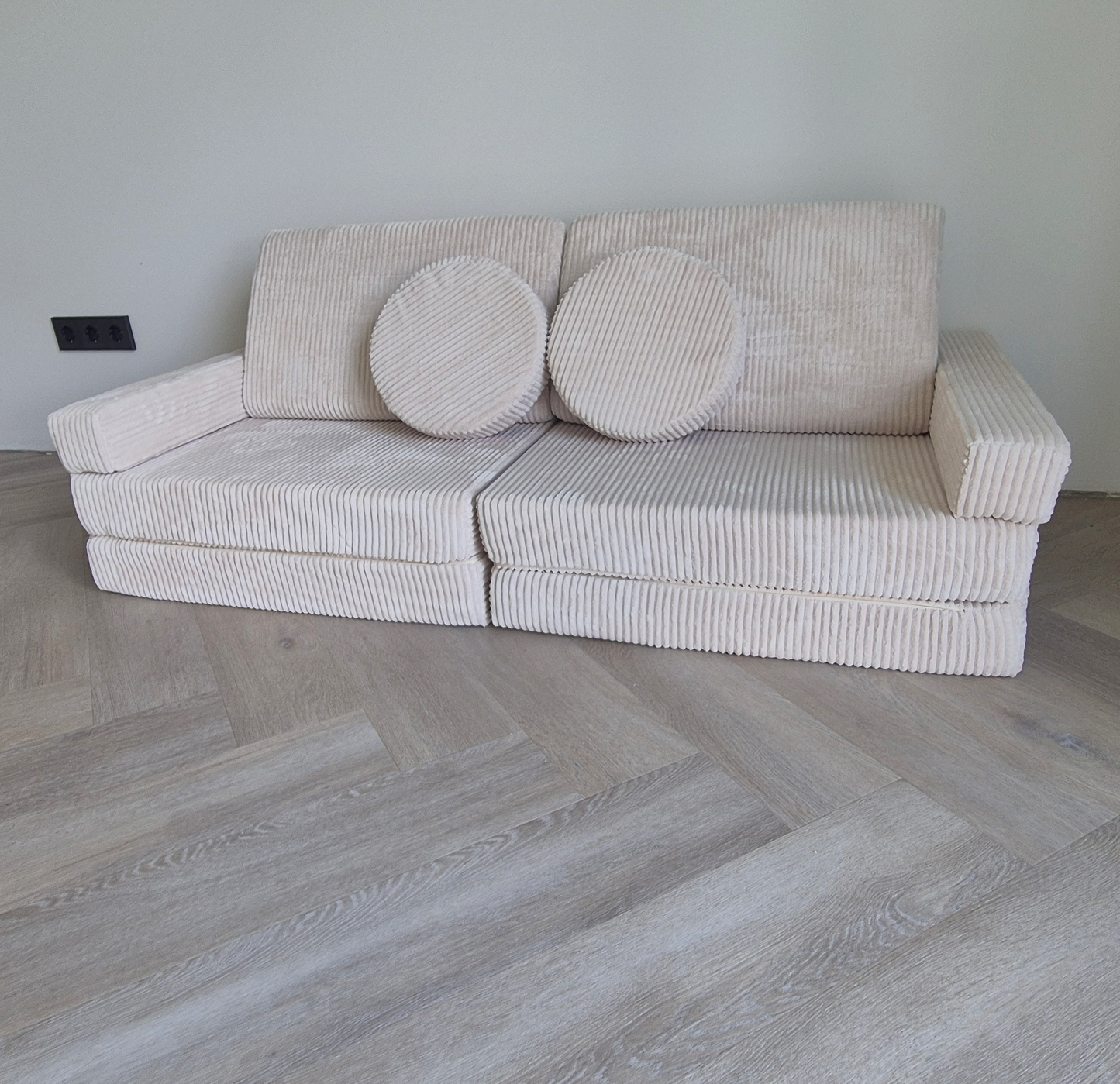 Vaikiška moduline sofa  MODUL2 smėlinės spalvos 