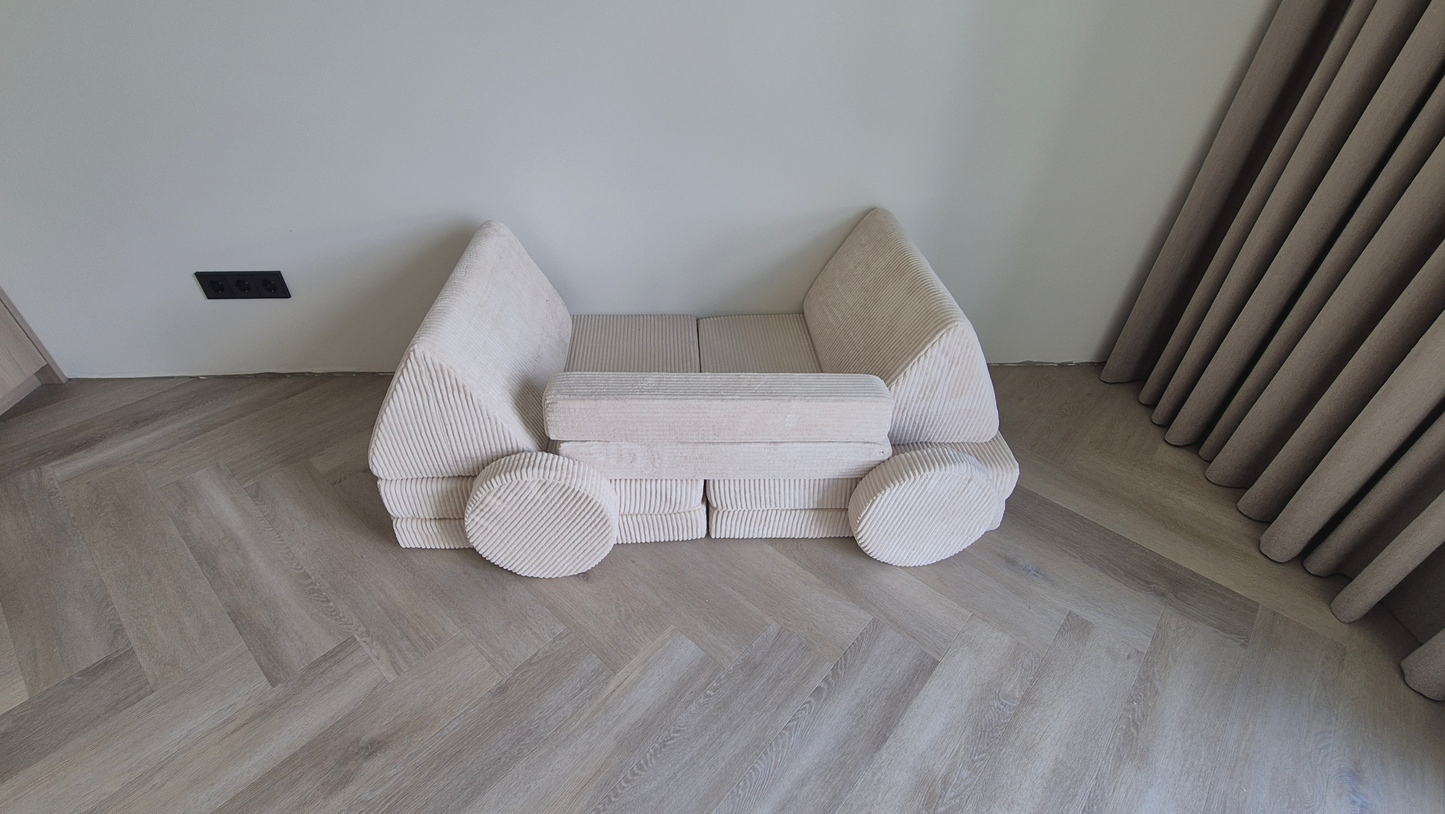 Vaikiška moduline sofa  MODUL2 smėlinės spalvos 